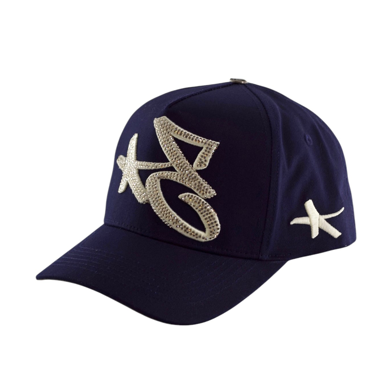 Navy Rhinestone Big-E Hat