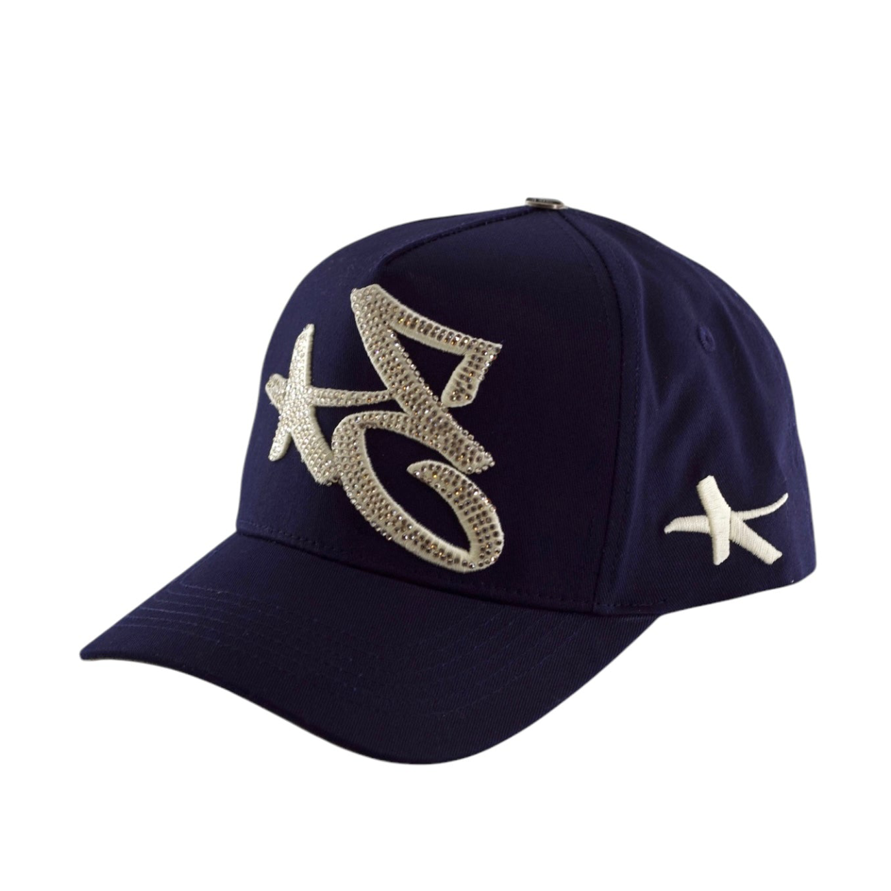 Navy Rhinestone Big-E Hat