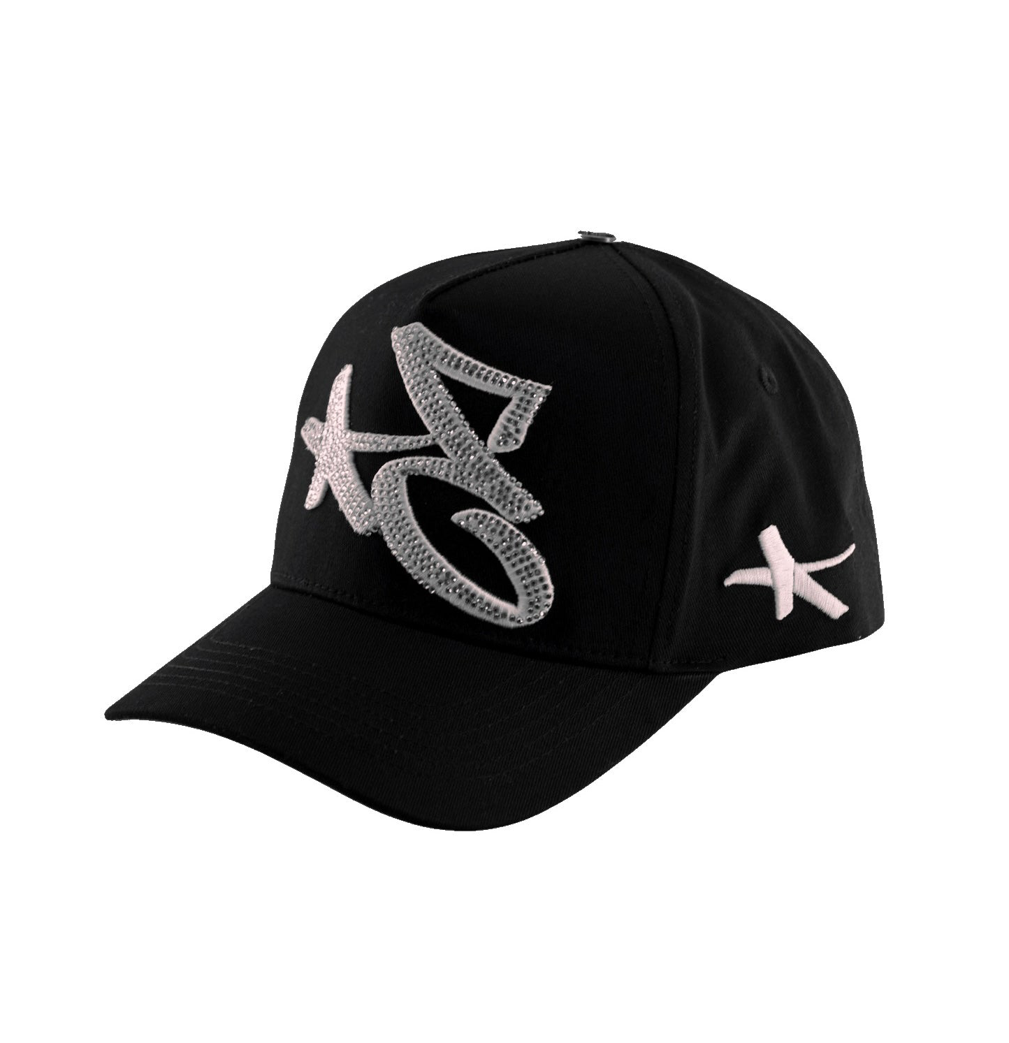 Black Rhinestones Big-E Hat