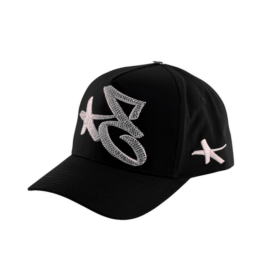 Black Rhinestones Big-E Hat